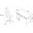 Katia 2 Piece Writing Desk Office Set with Chair-1028084292