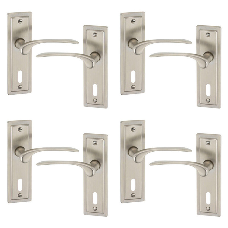 Single Dummy Door Handle, Satin Nickel