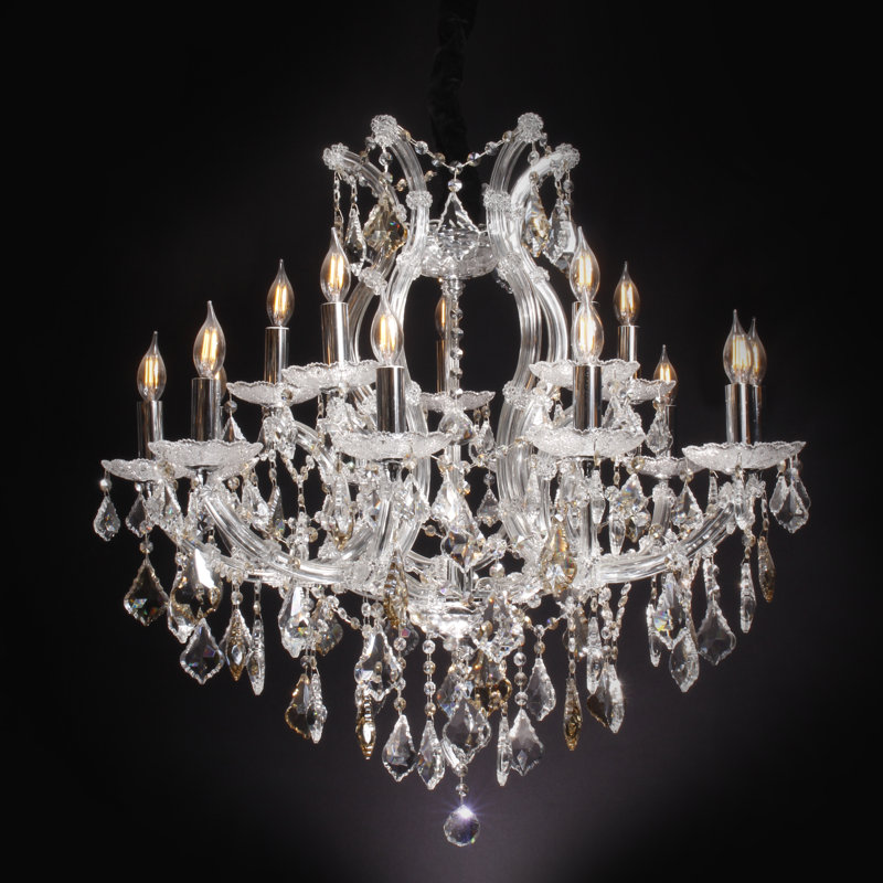 Lustre à plusieurs niveaux de style bougie 15 lumières Roden