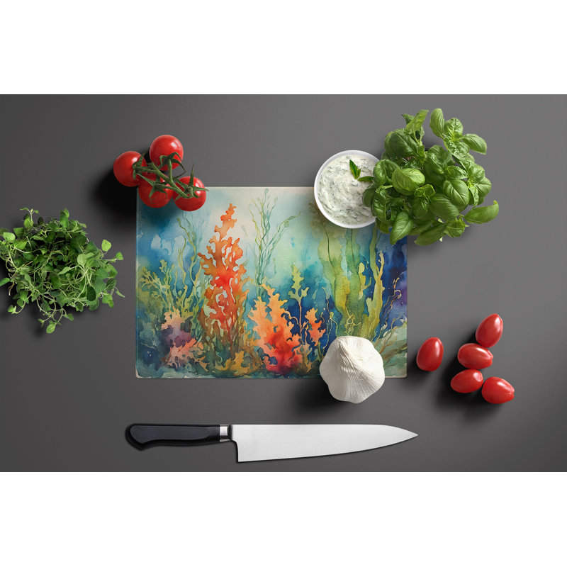 Seaweed Glass Cutting Board Large