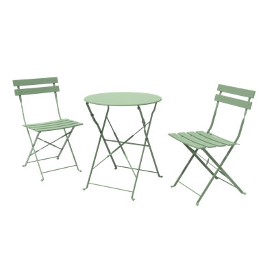 Shelah 3-Piece Steel Folding Bistro Set