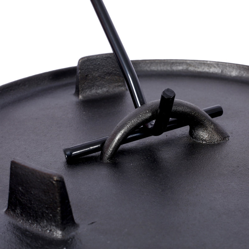 Cocotte en fonte pré-assaisonnée avec couvercle, 4,5 pintes