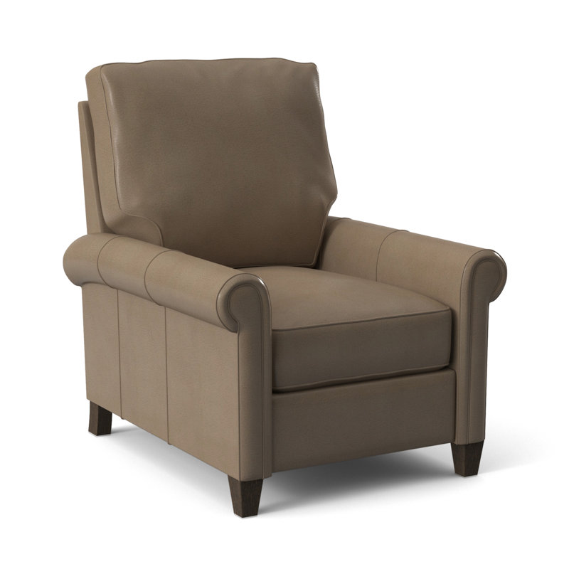 Haskins Recliner, Anilina Hunter Genuine Leather, Cobblestone, Manual