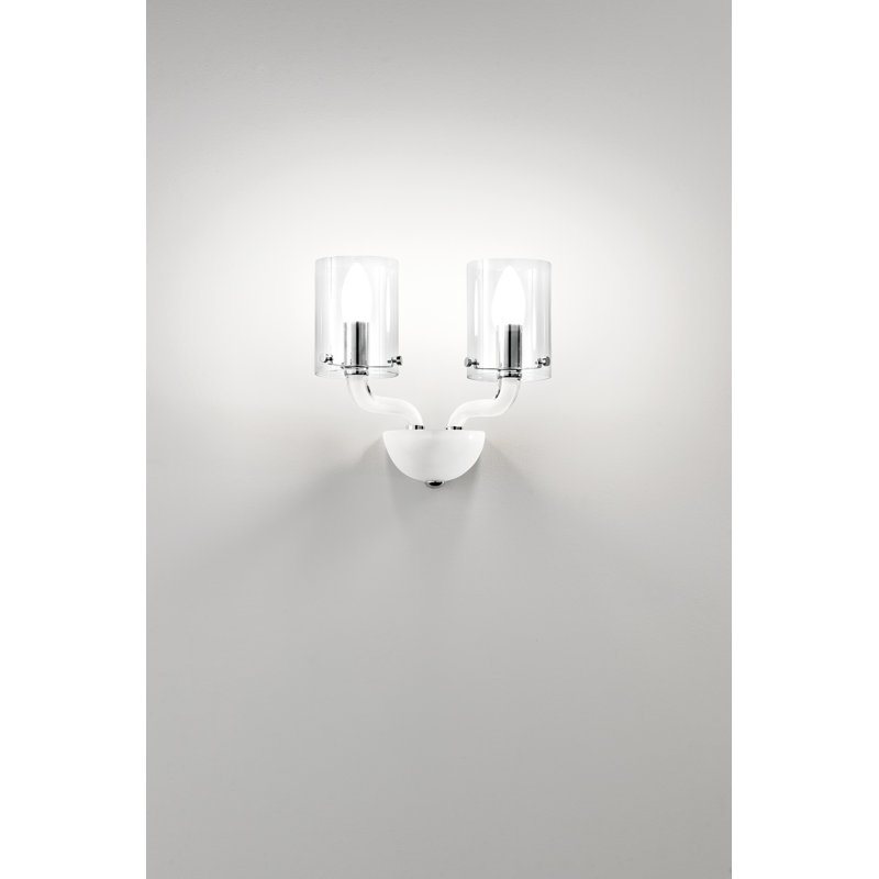 Linkwood Glass Candle Wall Light, Transparent