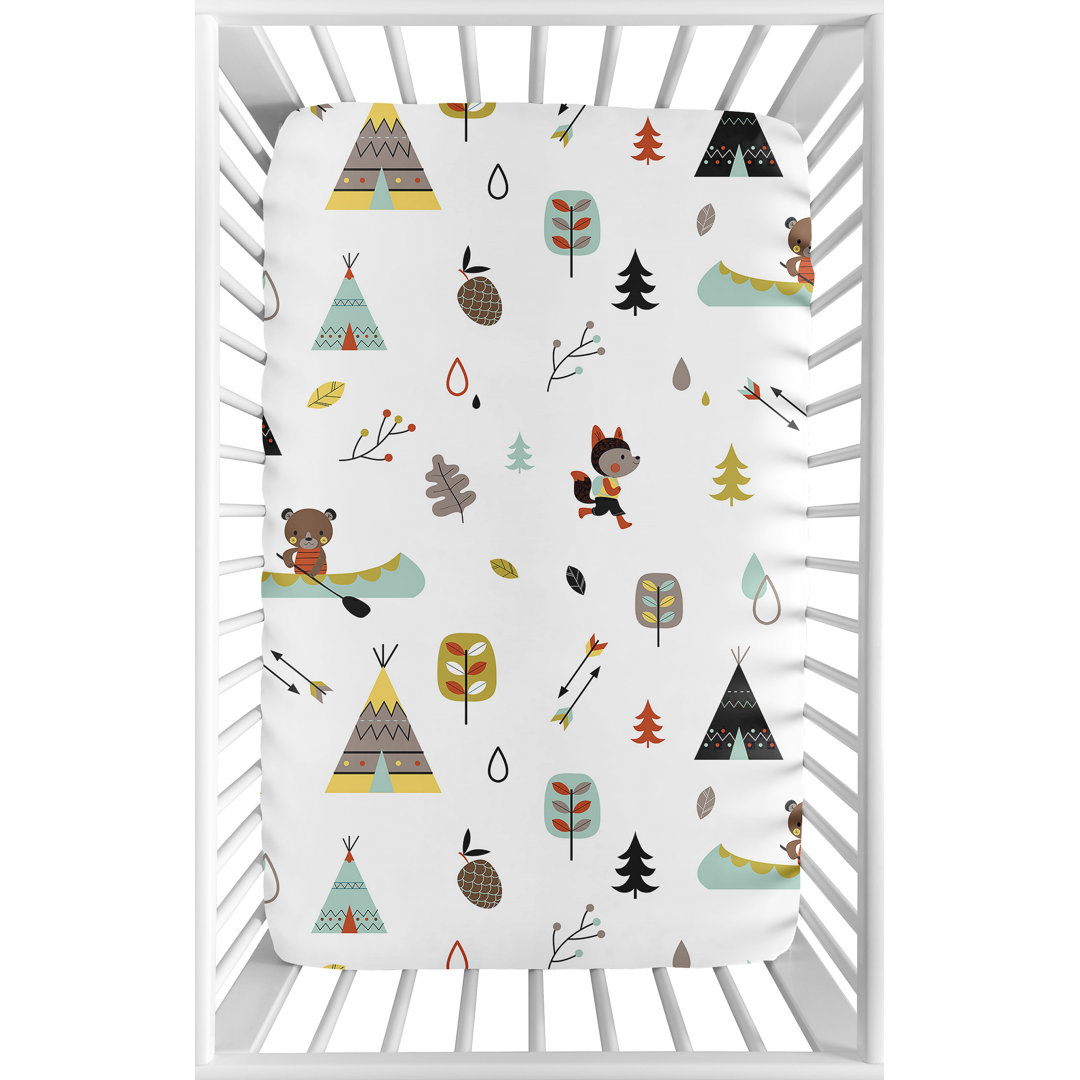 Outdoor Adventure Mini Fitted Crib Sheet Sweet Jojo Designs