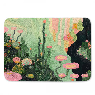 Tapis de bain floral
