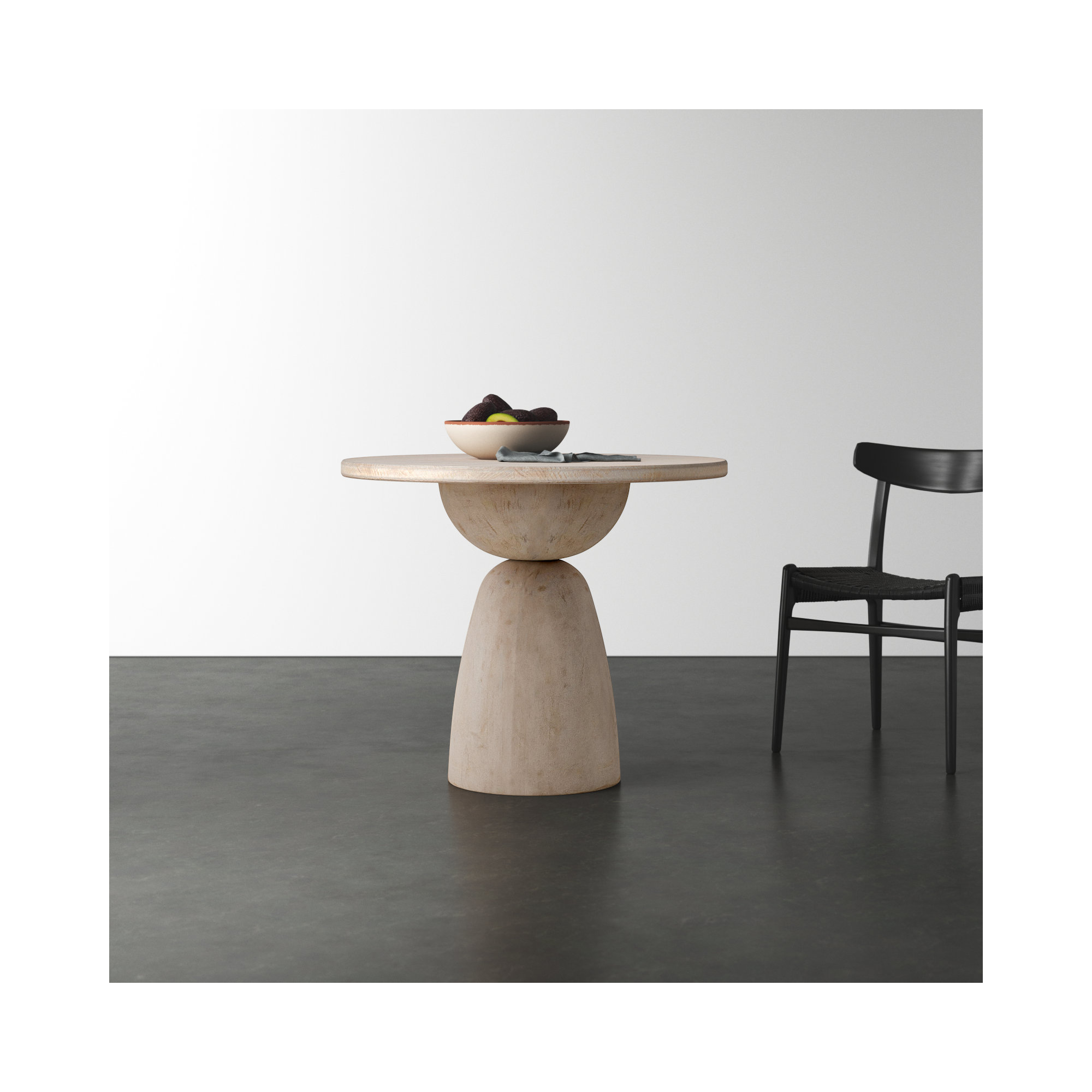 Saria Round Dining Table, 30'' H x 36" L x 36" W, White