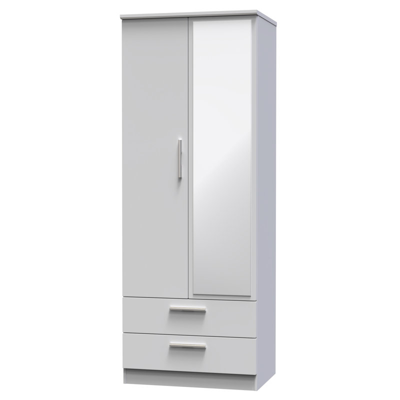 Borgeson Manufactured Wood Wardrobe, Grey Matt