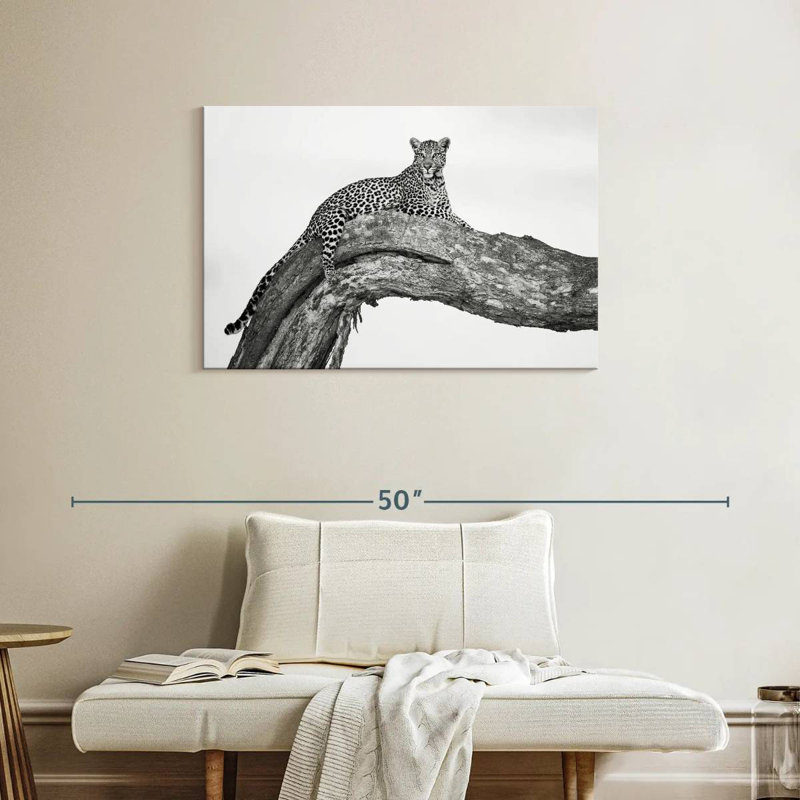 Brampt Resting African Leopard, 24" H x 36" W