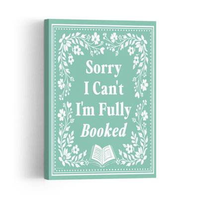 I'M Fully Booked Whimsical Abstract Contemporary Flower Landscape Wall Art Print