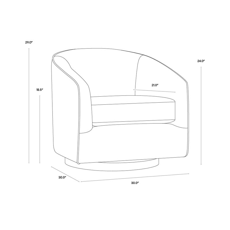 Hazel Swivel Lounge Chair