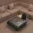 Black square bookshelf coffee table