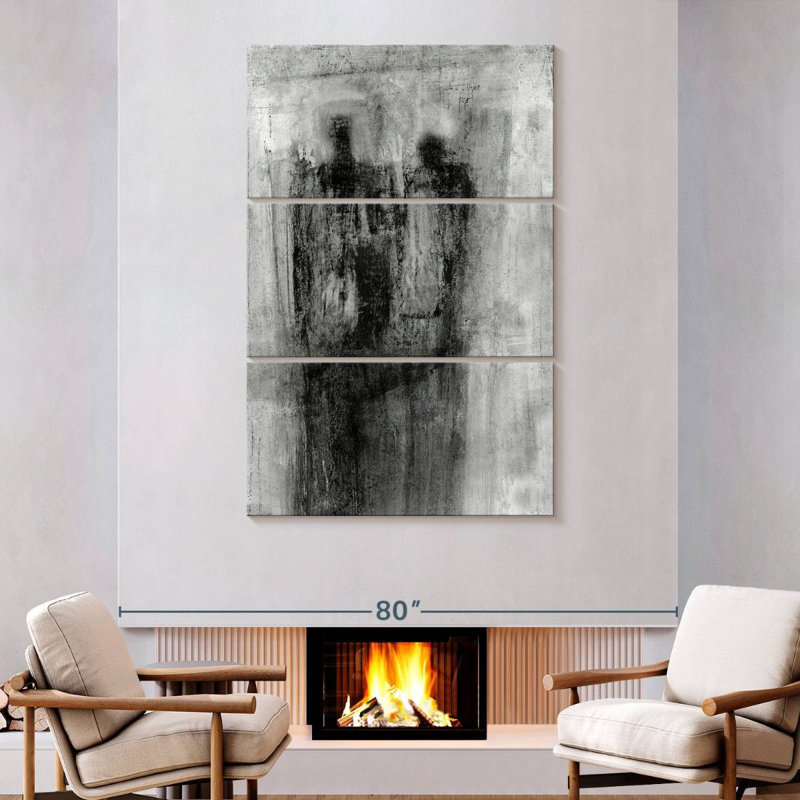 Avery 2 Figures Black And White, 74'' H x 48'' W