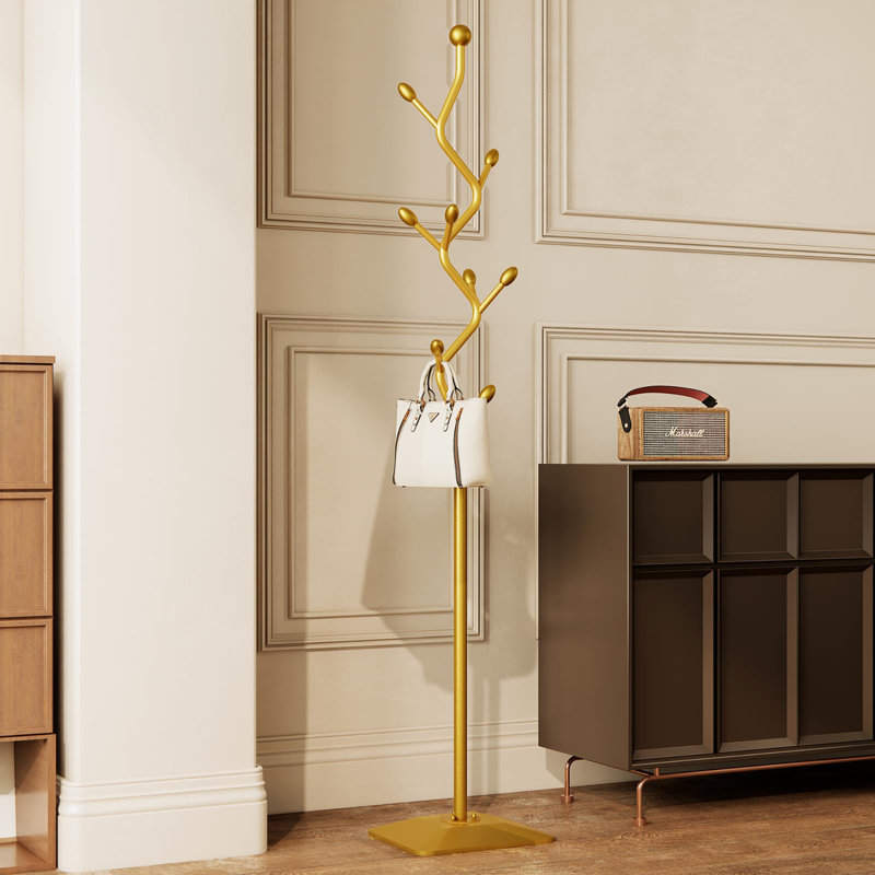 Freestanding Tree-Shaped Metal Coat Rack