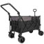 Chariot pliable multifonctionnel à roulettes avec poignée pivotante et roues tout-terrain à 360 ° - Conception robuste et réglable, grande capacité de transport, d'épicerie et d'utilisation à l'extérieur-122421753