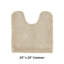 Tapis de toilette en forme de U capitonné réversible Llarely 100% coton ultra-absorbant, lavable à la machine 20 x 20-110275823