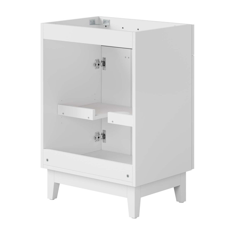 Miles White 24" Particleboard Bathroom Vanity Cabinet