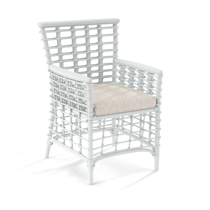 Bridgehampton Arm Chair, Snow Crypton Performance, Mushroom