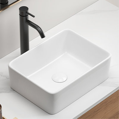 Lavabo vasque rectangulaire, drain de salle de bain 1 - 3/4 "blanc
