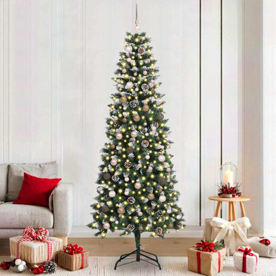vidaXL Artificial Christmas Tree with 300 LEDs Green