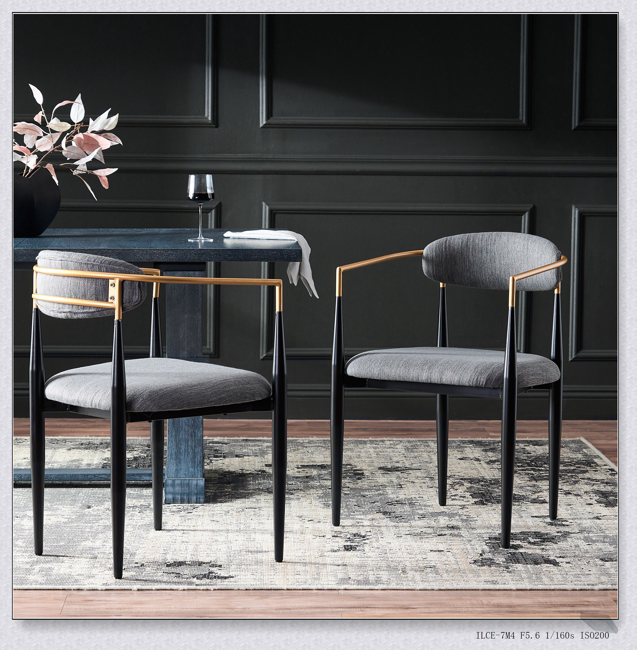 Latitude Run® Luxurious Upholstered Dining Chairs Set of 2, Combining ...