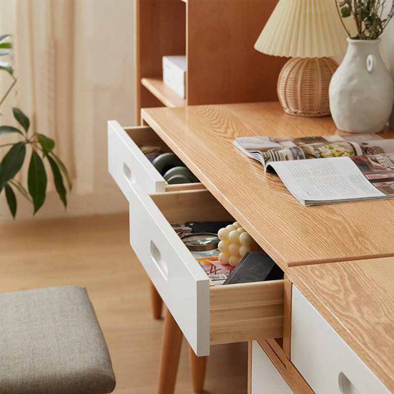 Bureau double de style européen, H 29,92 po x l 78,74 po x P 19,69 po