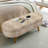 Ottoman Oval Storage Bench,Rubber Wood Legs-639843945