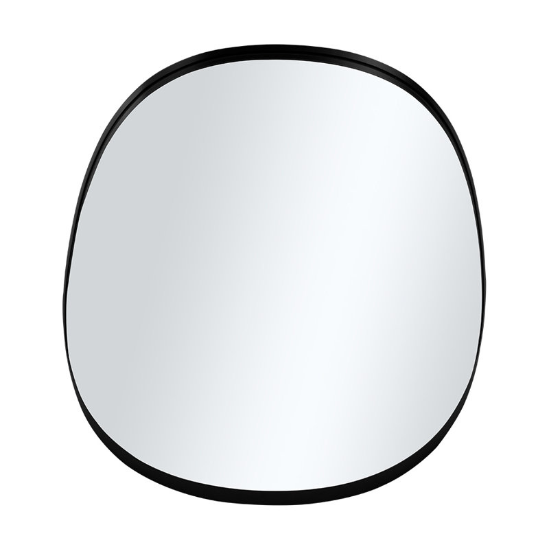 Petulia Metal Oval Mirror, Black