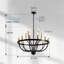 Lustre noir 18 lumières 