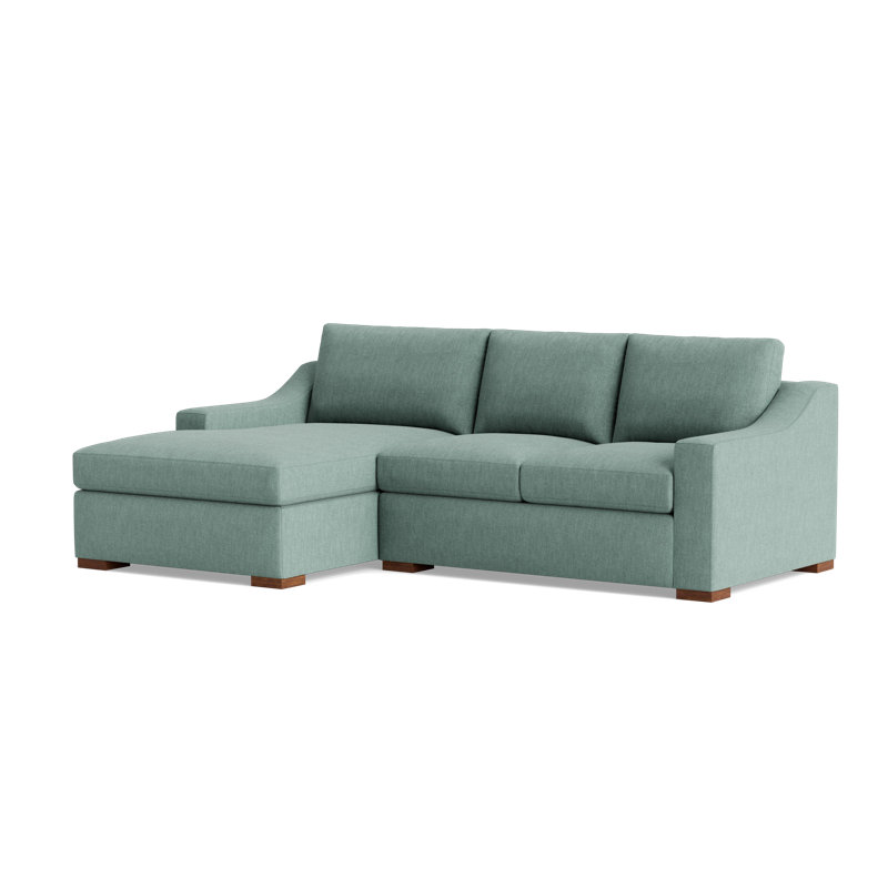 Lucca Chaise Sectional, Left Hand Facing, Performance Weave - Spa
