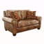 Causeuse de la collection Rustic Leather - construction de qualité supérieure, garniture cloutée - confort et style maximum
