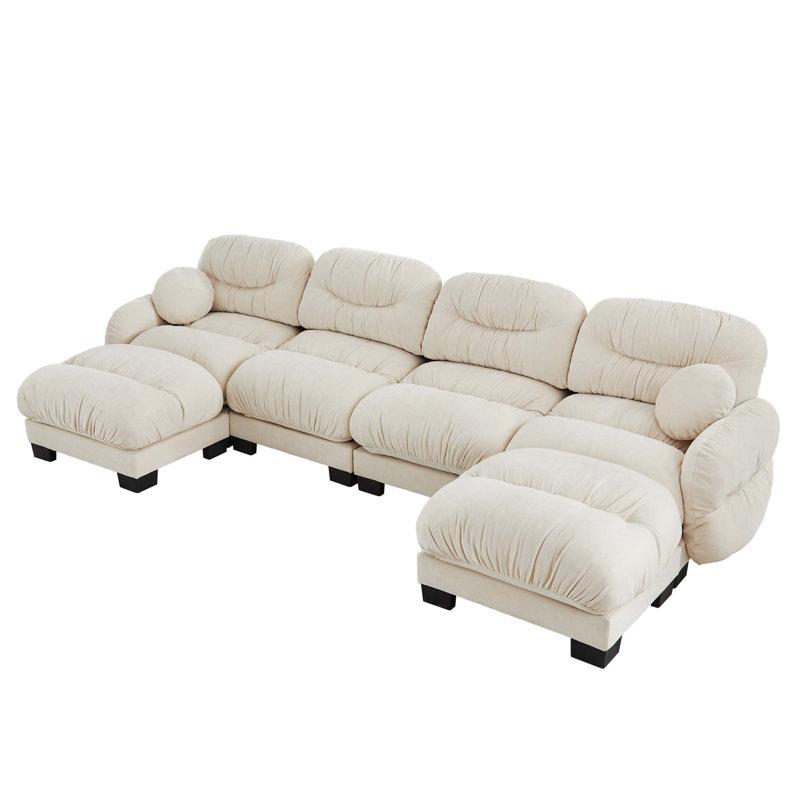 Canapé ergonomique en chenille, H 36,2 po x l 150,3 po x P 61,4 po