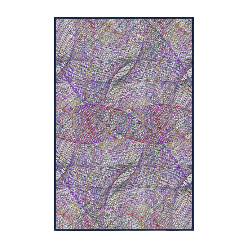 Tapis mauve / blanc Tern, Rectangle 2 pi x 5 pi