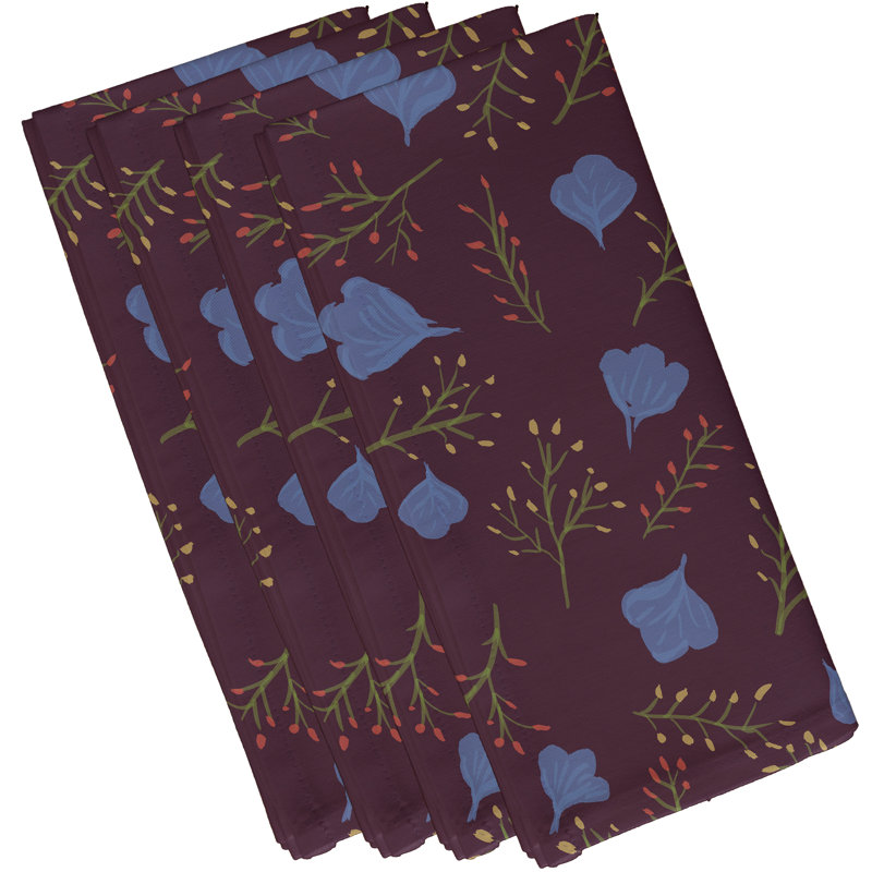 Ensemble de serviettes 4 pièces Slezak Spring Blooms, L 18 po x L 18 po, Mauve