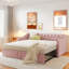 Lit de jour rembourré avec lit gigogne-218295307