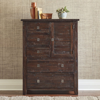 Mariama Solid Wood 42'' W 5 - Drawer Dresser