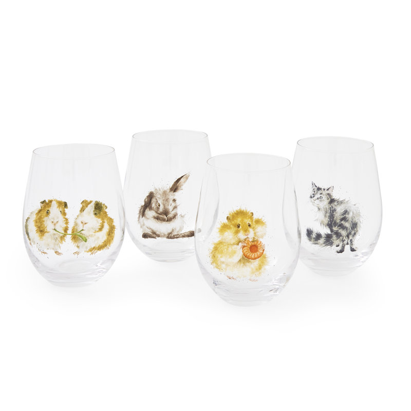 Classic Wrendale Designs  - Assorted Animal Tumblers Set