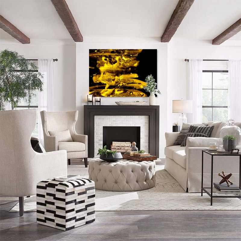 Black Gold " Black Gold ", 16" H x 20" W x 1.5" D, Canvas