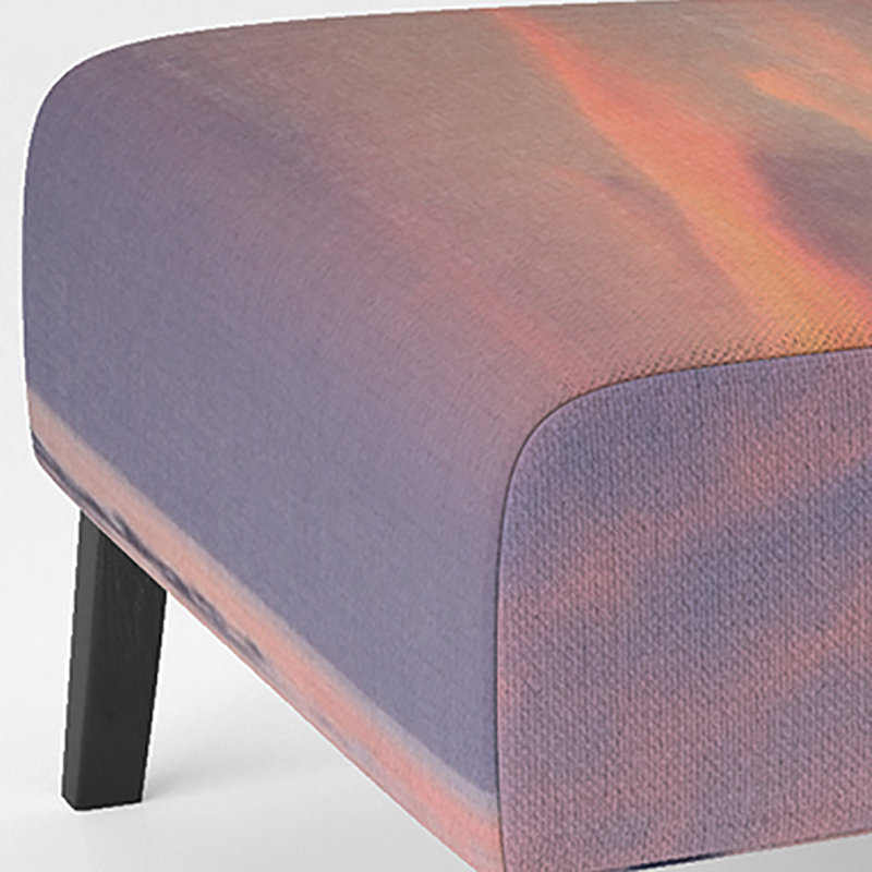 Brechta Vibrant Curve Design II - Velvet Upholstered Modern Slipper Chair, Blue/Orange