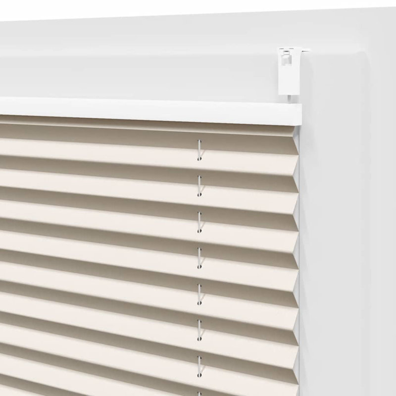 Room Darkening Pleated Blind, Cream, 60cm W x 100cm L