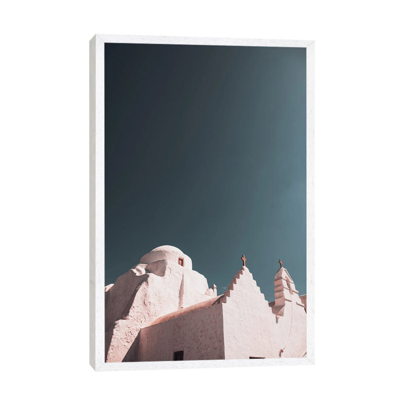 Greece XXXI 1 Piece Wall Art on Canvas, 101.6 cm H x 66.04 cm W, White Framed