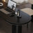 Black U-Shaped Solid Wood desk-108513280