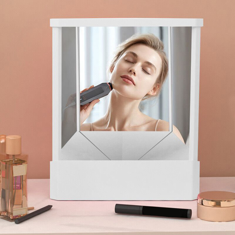 Miroir de maquillage non-inverseur Precision True Image, Blanc / Blanc, H 9,06 po x l 7,48 po x P 7,48 po