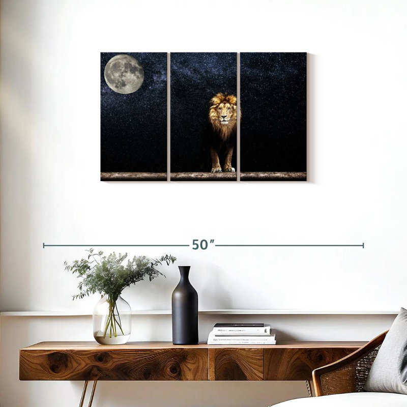 Moonlight Lion, 20" H x 33" W