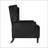 Recliners Mid-Century Wingback Pushback Chair, Solid Birch Frame, 100% Polyester Fabric | Black | Rivet Decoration-1940418701