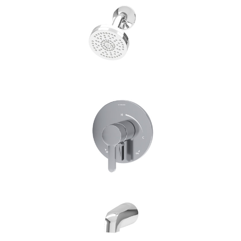 Solarity Hydromersion Single Handle Tub And Shower Faucet Trim Kit With Integral Diverter, Polished Chrome