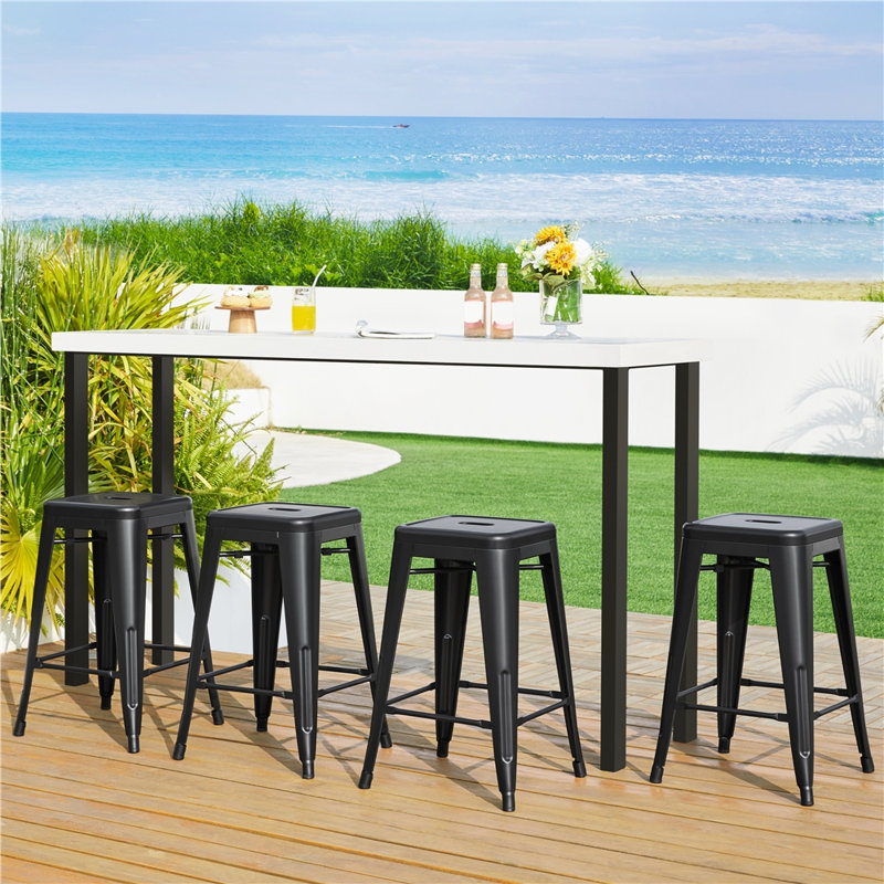 Tabouret de bar 30 po Winfred, Noir, Tabouret de comptoir (siège d’une hauteur de 24