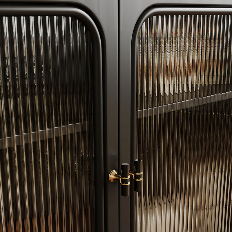 Buffet rétro en bois avec rangement élégant