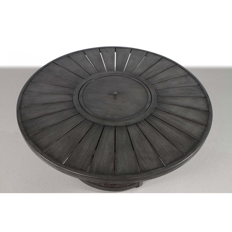 Table de foyer d'extérieur au propane 25 H x 52 W, Brun