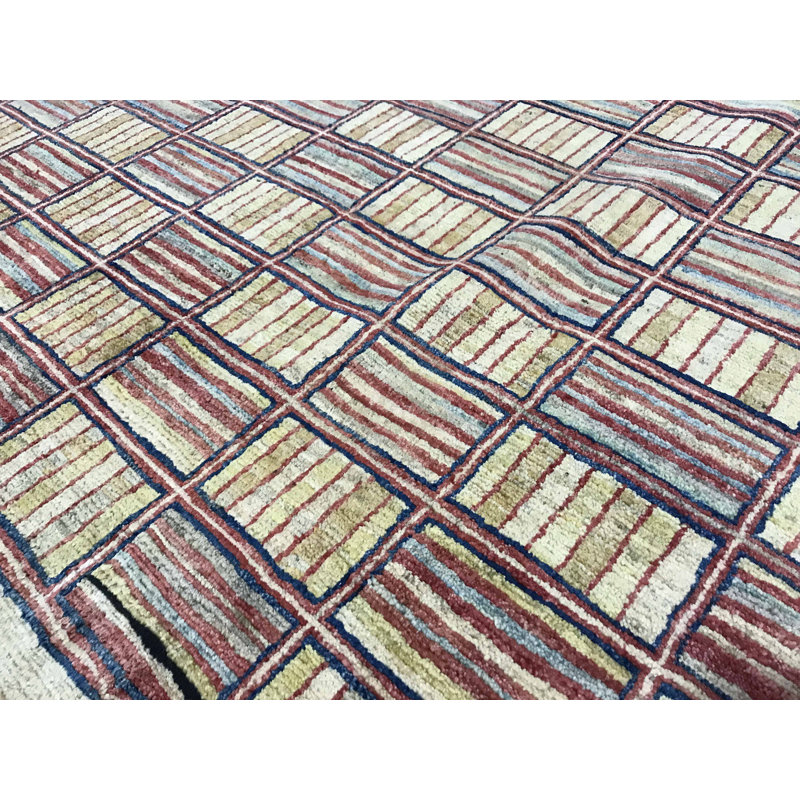 Hand-Knotted High-Quality Ivory and Brown Area Rug